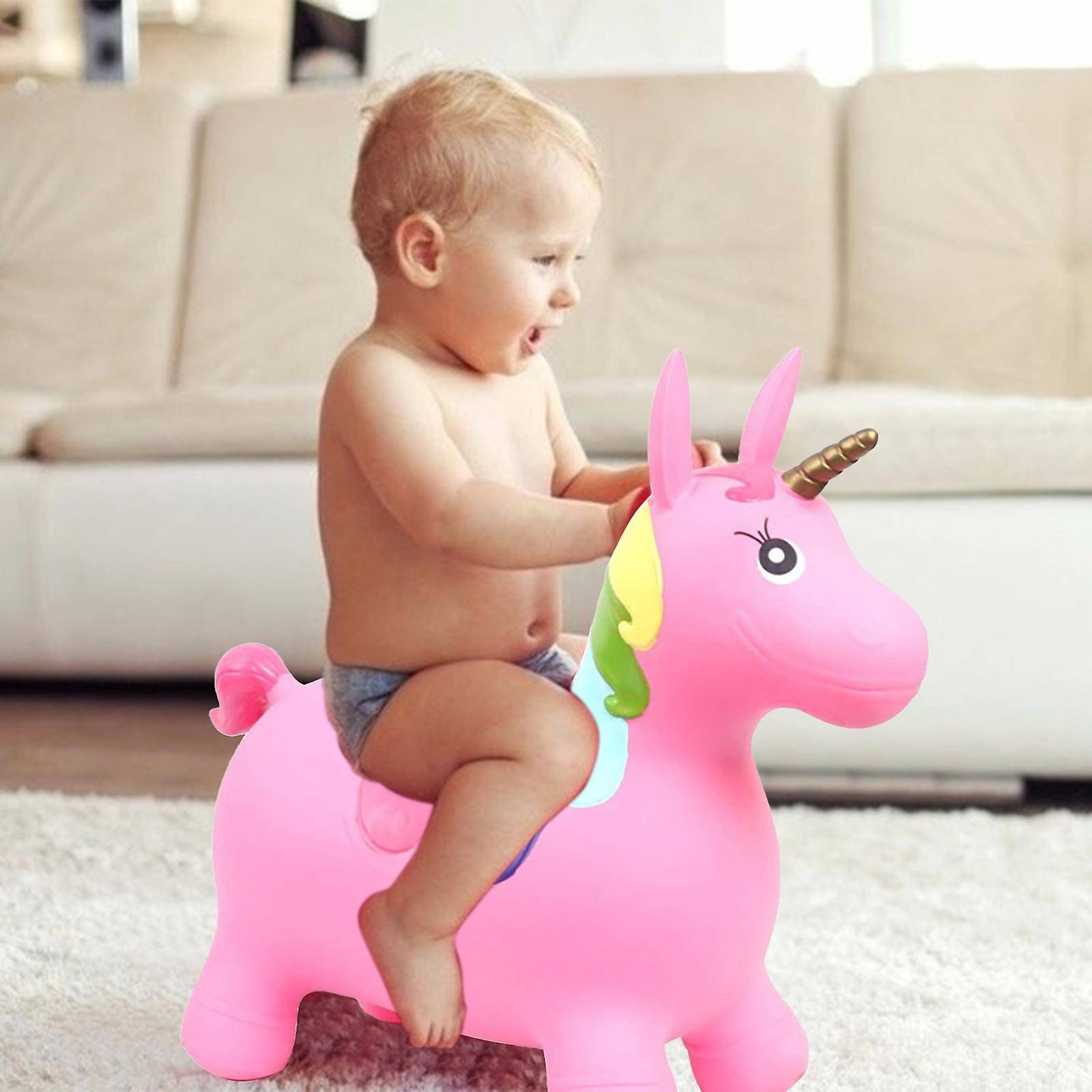 Montable Inflable Saltarin Brinca Botador Animal Salto para Niños  - Rosa.