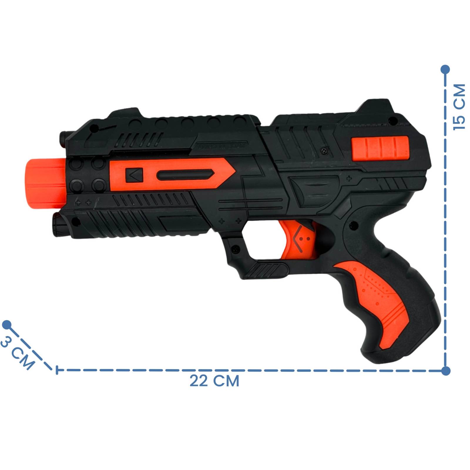 Pistola de Juguete Lanzador de Hidrogel 800 gel y 6 dardos  - Negro.