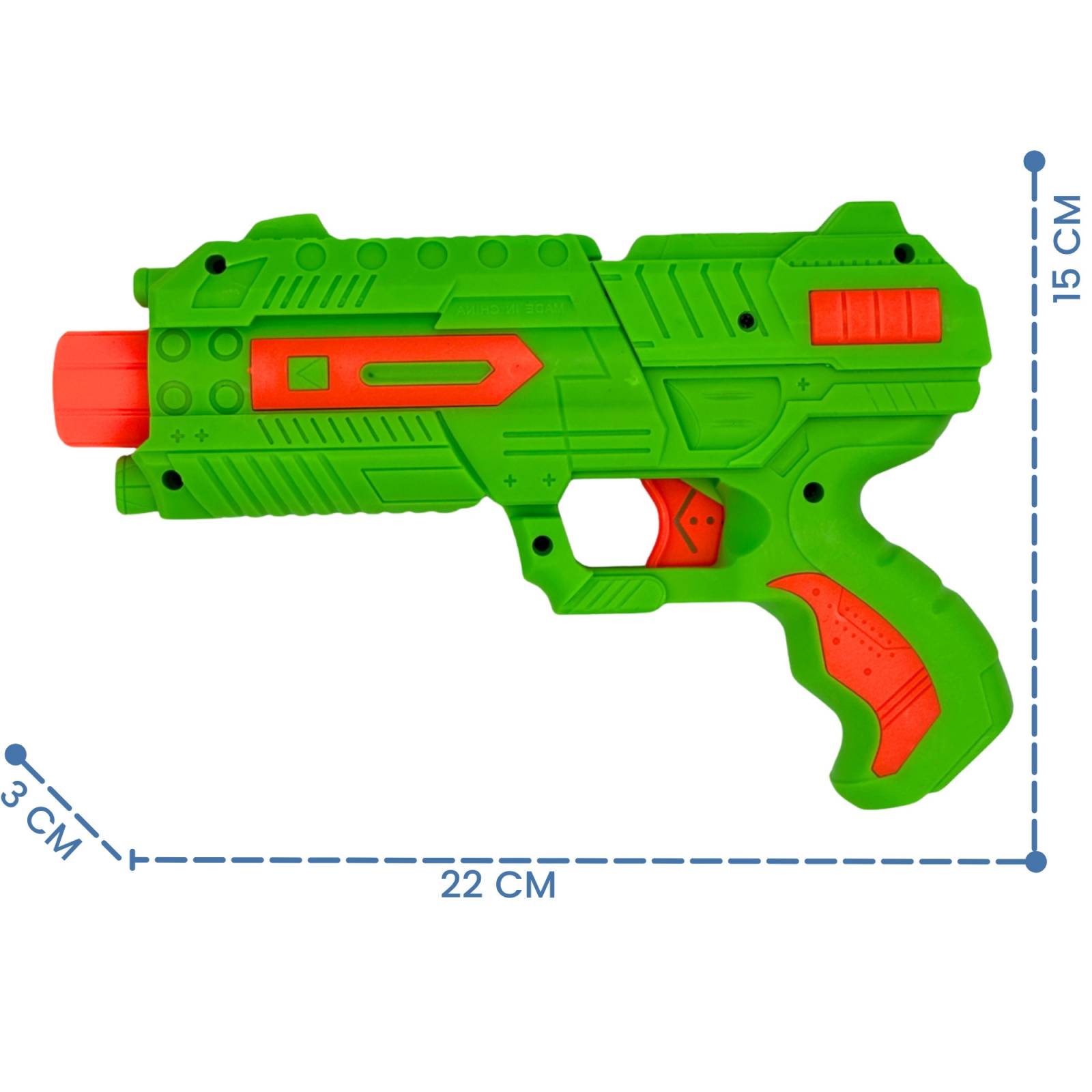 Pistola de Juguete Lanzador de Hidrogel 800 gel y 6 dardos  - Verde.
