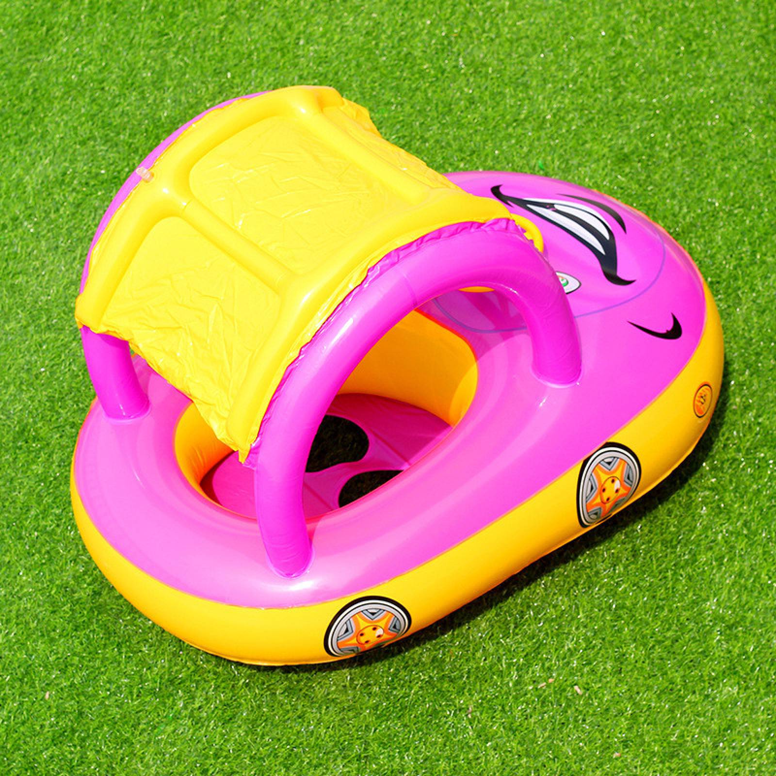 Inflable de Piscina para Niños Juguete de Alberca Flotador Vocho  - Rosa