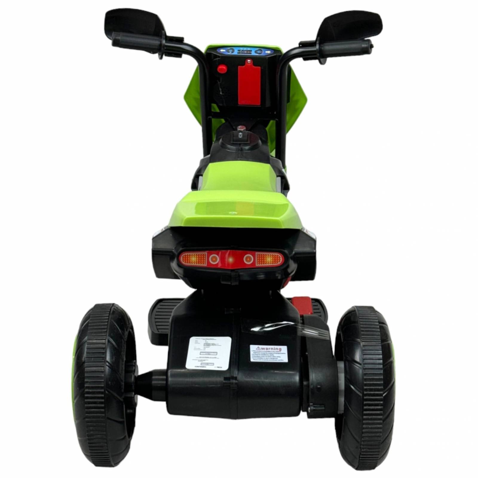 Motocicleta Montable para Niños 3 Ruedas Sonido,luz 6V  - Verde.