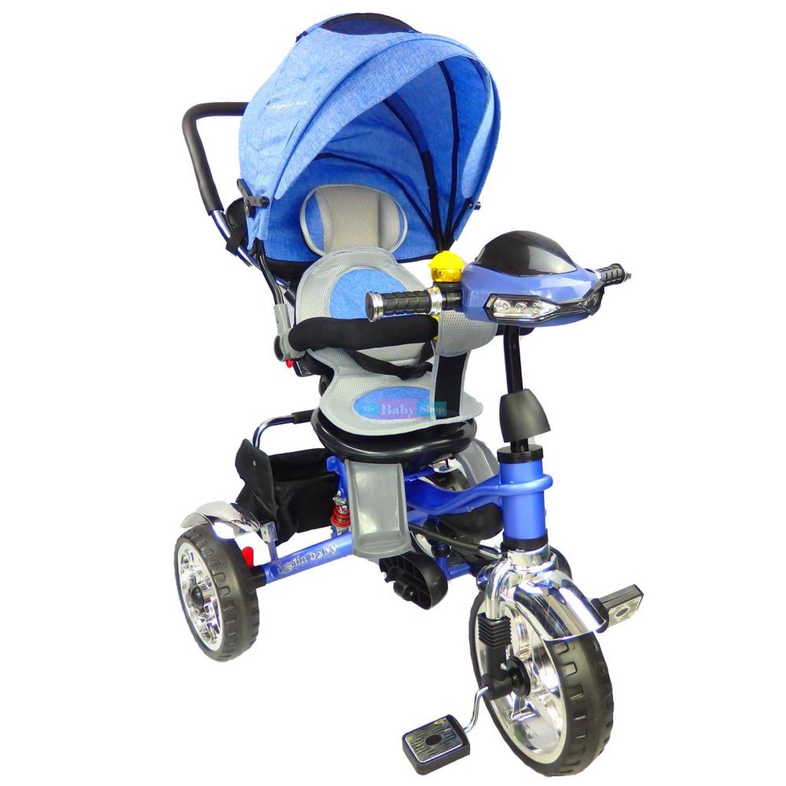 Triciclo para Bebe de lujo 6 en 1 6m a 5 años Azul 