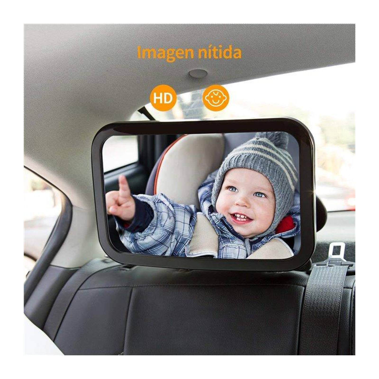 Espejo retrovisor para auto gran tamaño seguridad bebe 