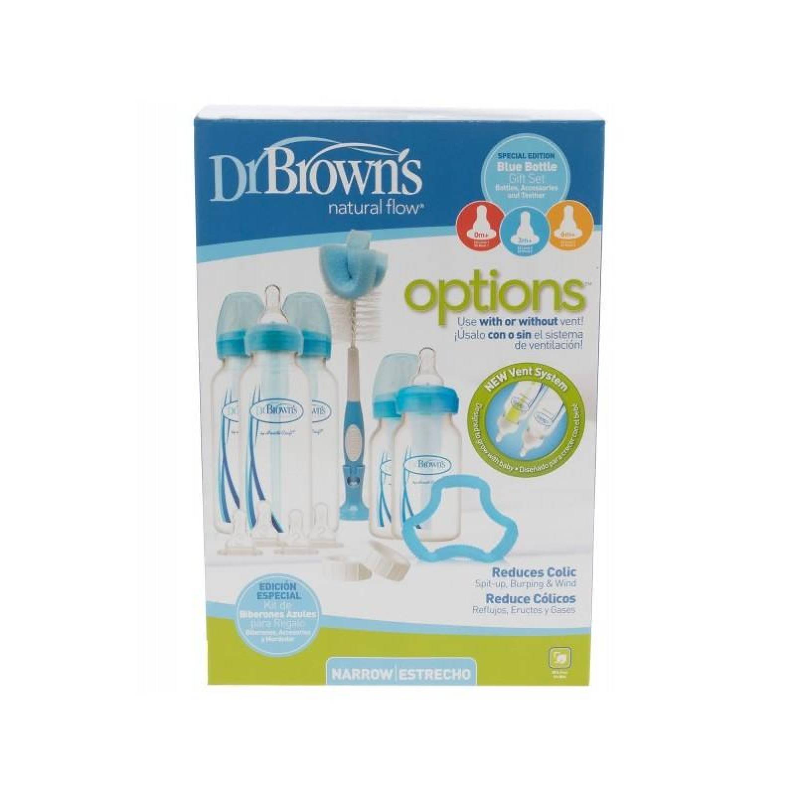 Biberones Dr Browns 5pz azul recien nacido options 