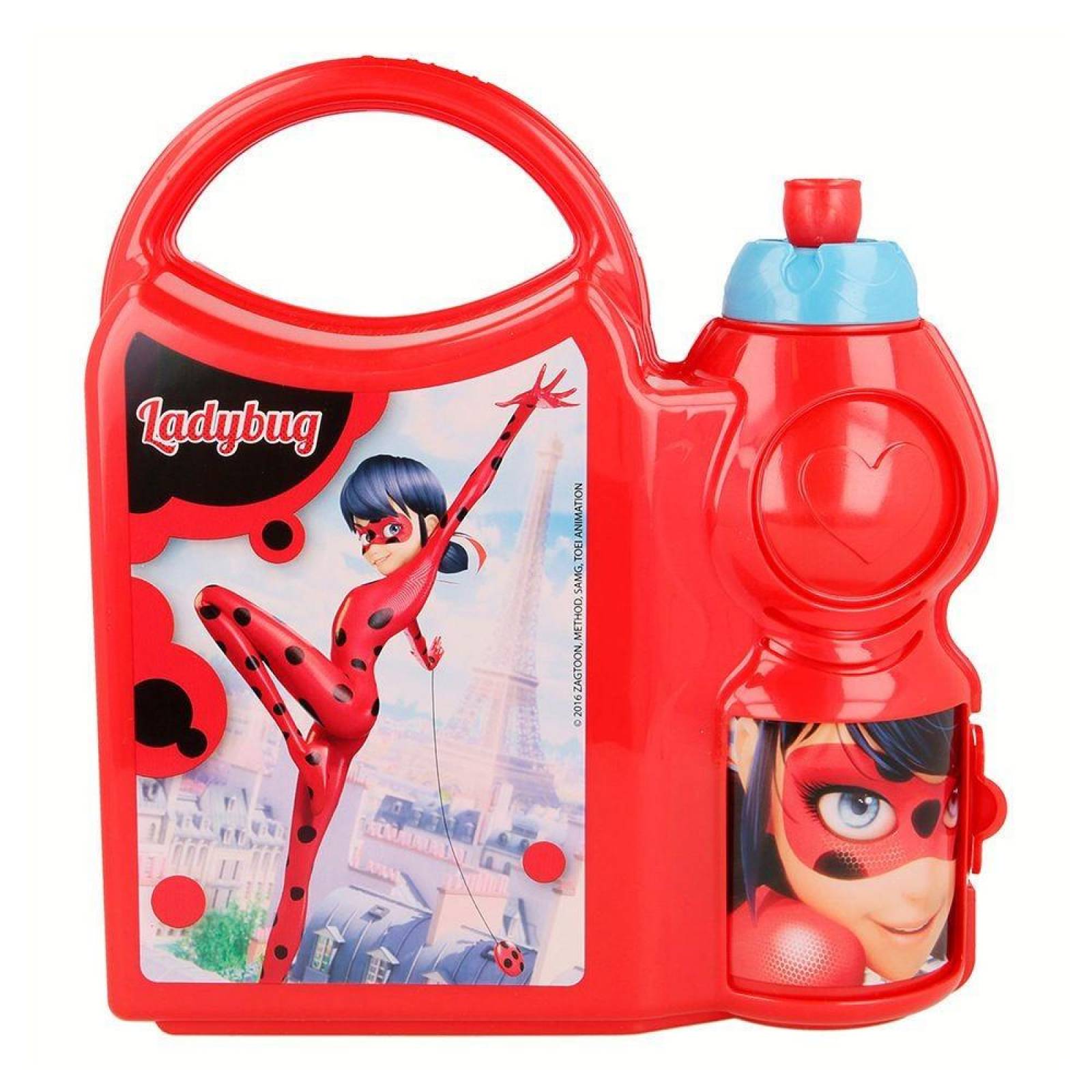 Lonchera con botella de miraculous Lady Bug 