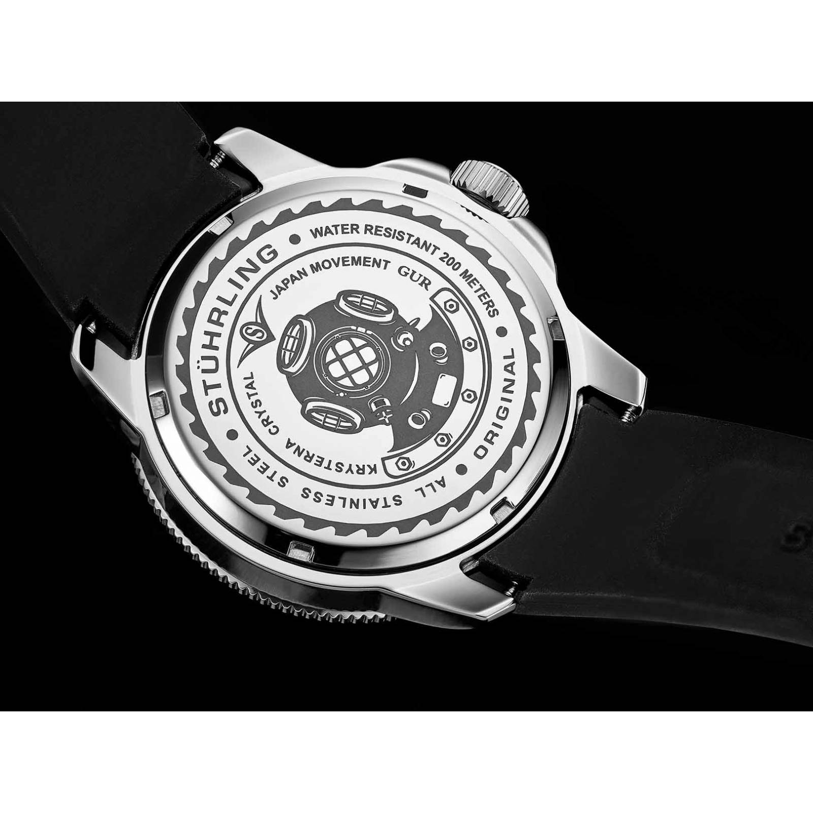 Reloj Stuhrling modelo Acuadiver-Caballero, Cuarzo, 43 mm