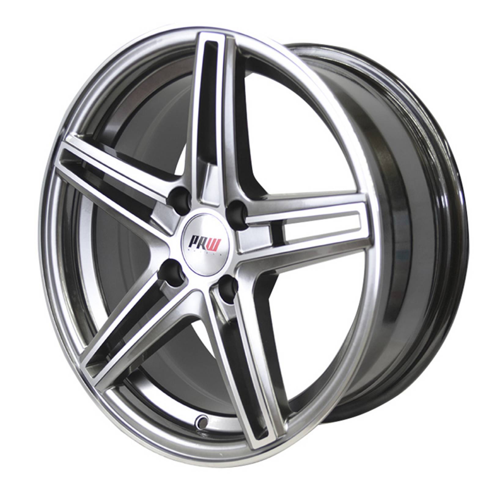 Rin 15X7 4-100 PRW Mod: P576 ET30 CB73.1 HYPER BLACK MACHINE FACE