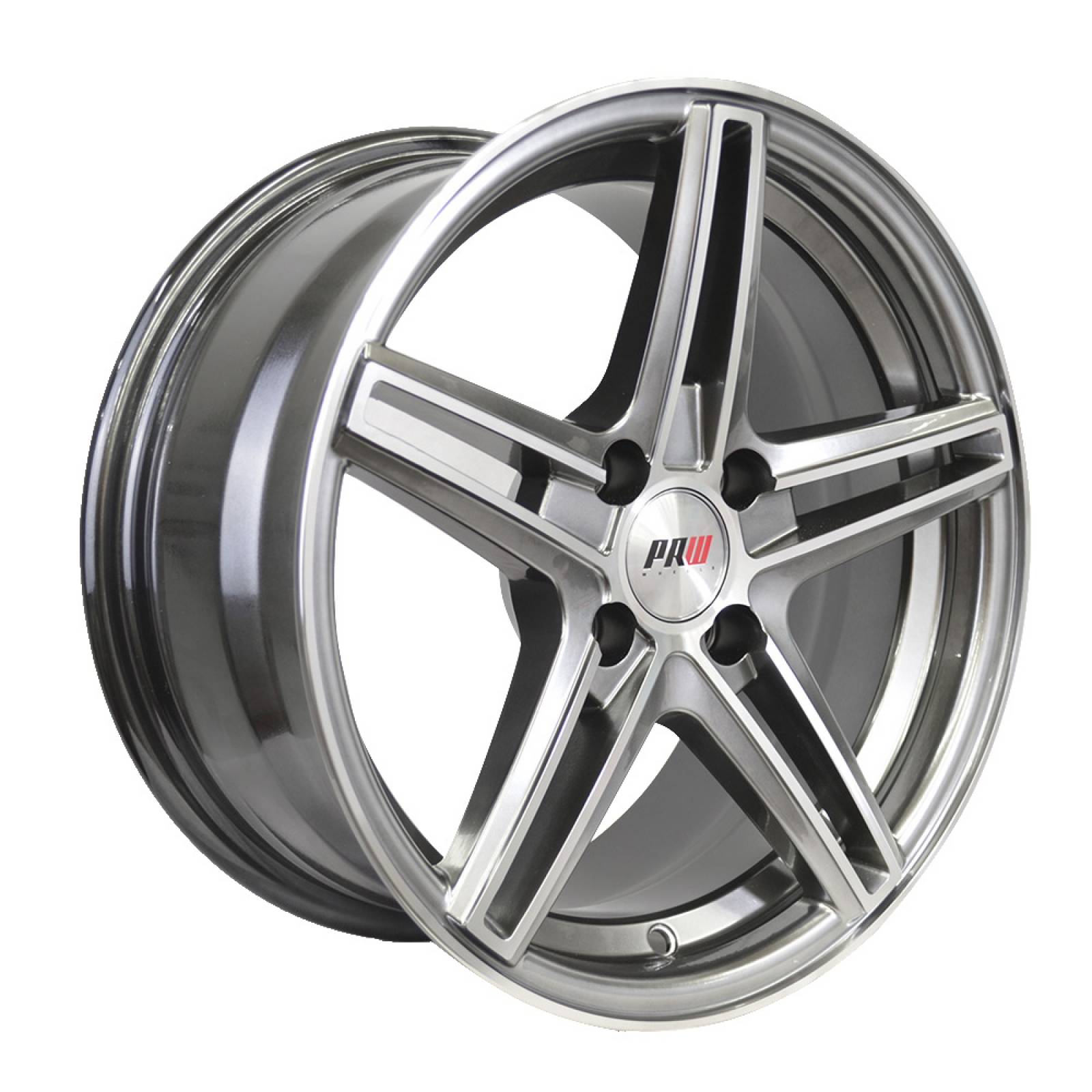 Rin 15X7 4-100 PRW Mod: P576 ET30 CB73.1 HYPER BLACK MACHINE FACE