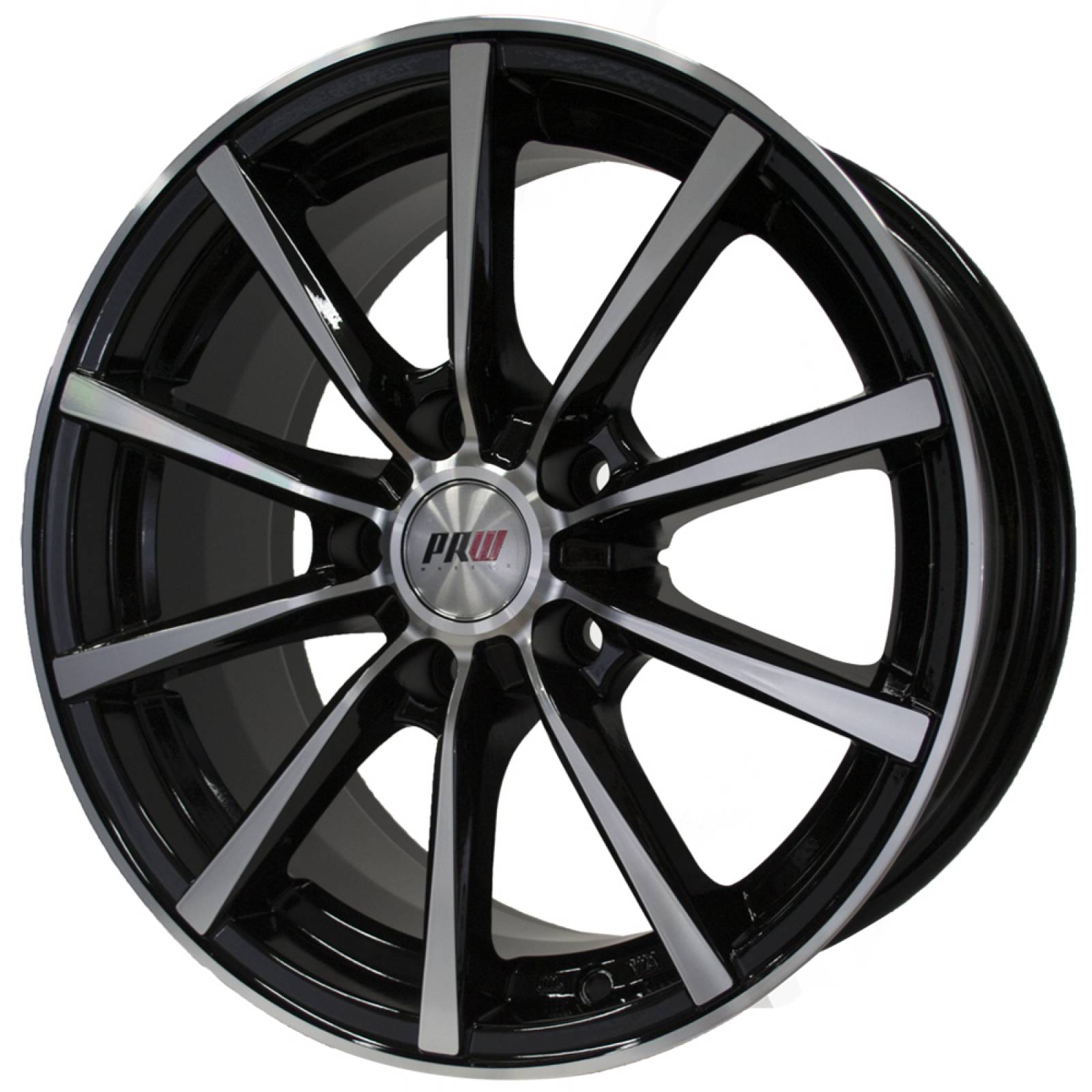 Rin 17X8 5-114.3 PRW Mod: P195 ET35 CB73.1 BLACK MACHINE FACE