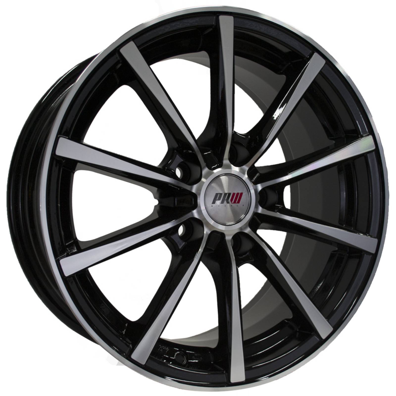 Rin 17X8 5-114.3 PRW Mod: P195 ET35 CB73.1 BLACK MACHINE FACE