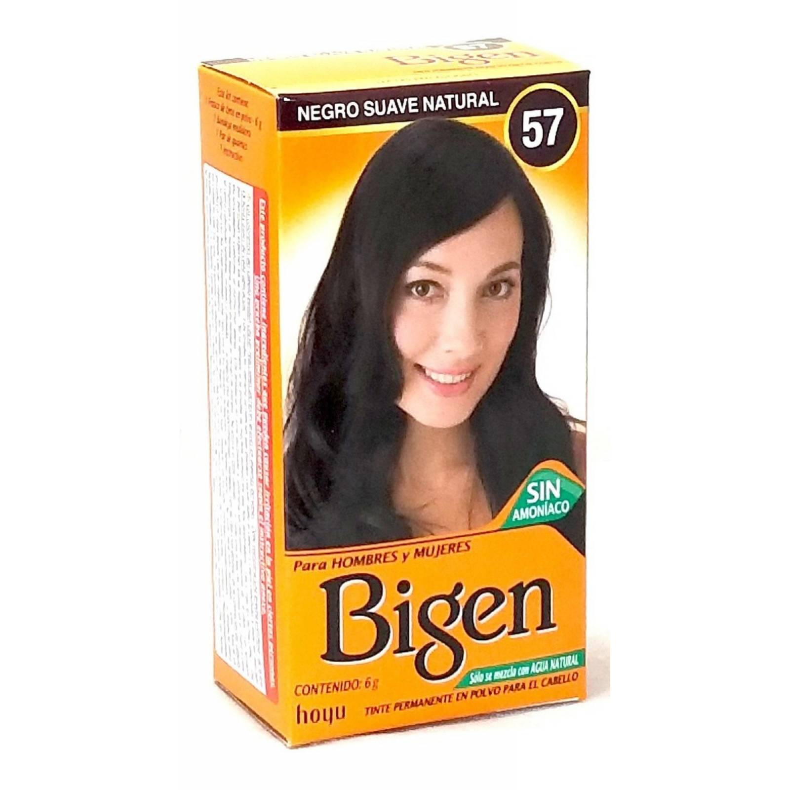 Tinte Bigen En Polvo Negro Suave Natural 57 Permanente 6g