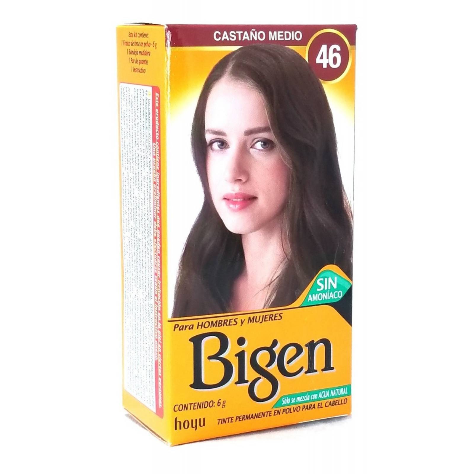 Tinte Bigen En Polvo Castaño Medio 46 Permanente 6g