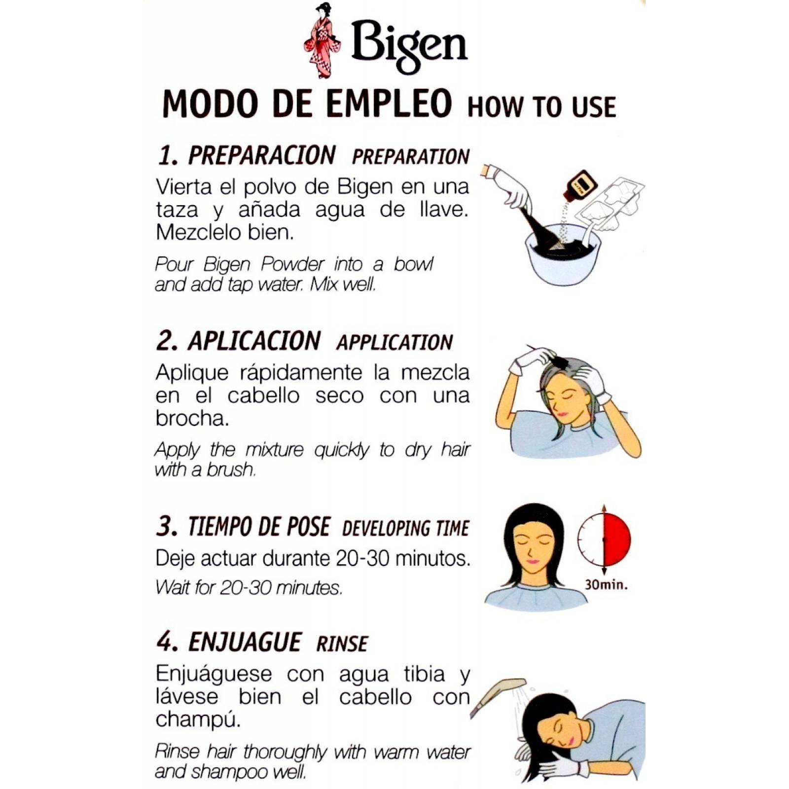 Tinte Bigen En Polvo Castaño Medio 46 Permanente 6g