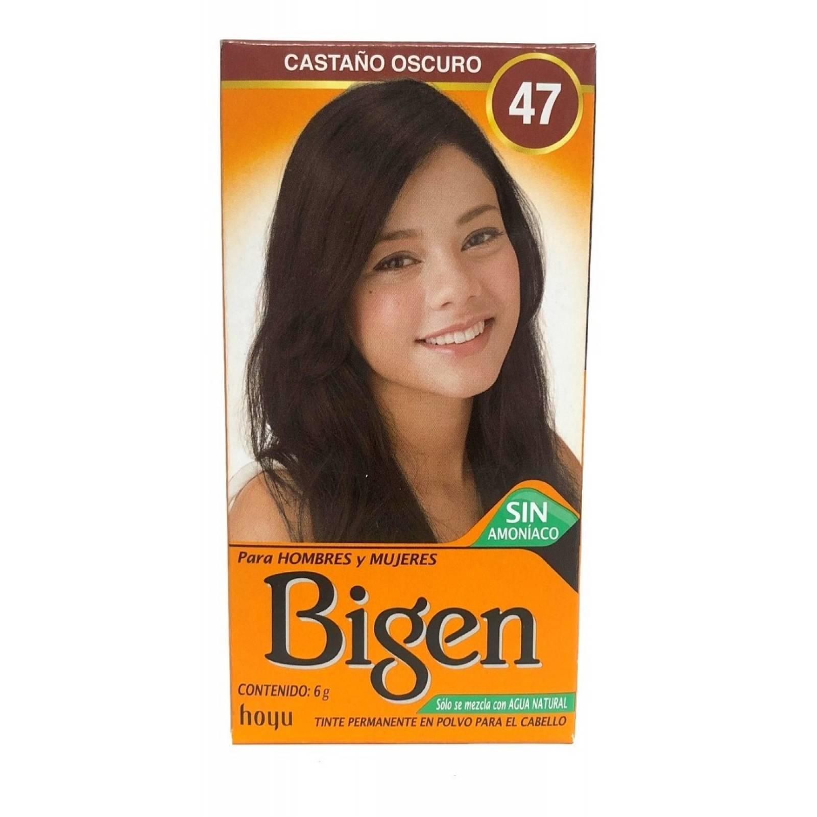 Tinte Bigen En Polvo Castaño Obscuro 47 Permanente 6g