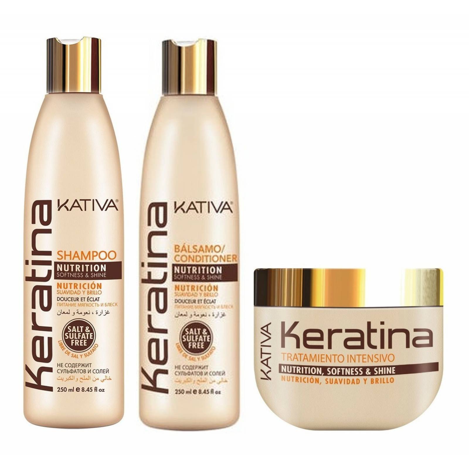 Kativa Keratina Kit Shampoo Acondicionador Y Tratamiento