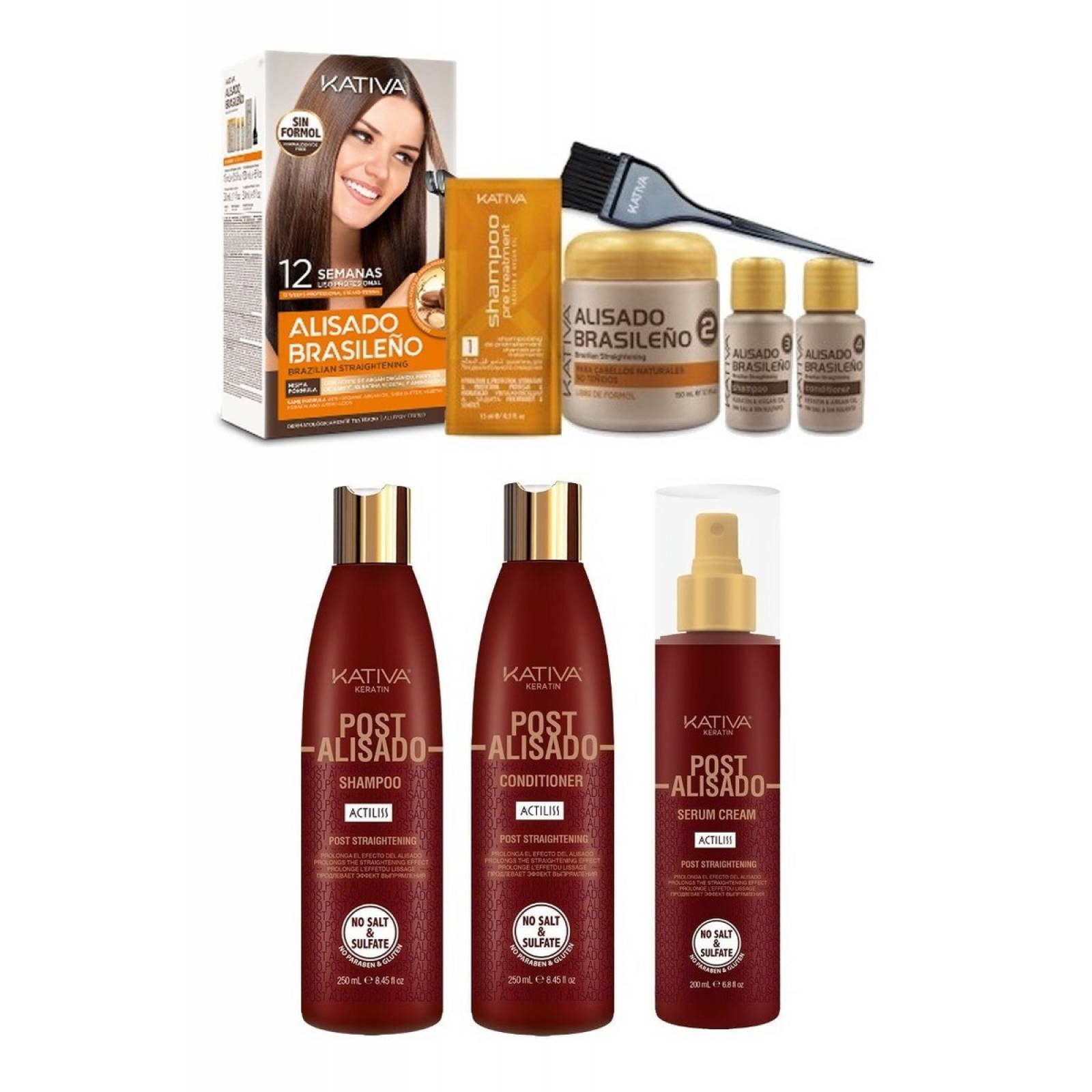 Kativa Alisado Brasileño + Kit Post Alisado Por 10 Semanas