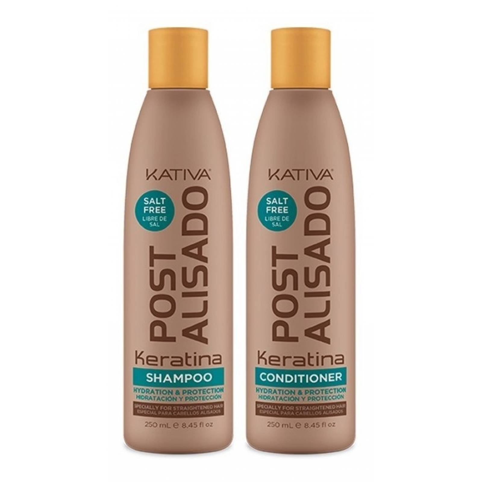 Kativa Kit Post Alisado Shampoo Acondicionador Tratamiento