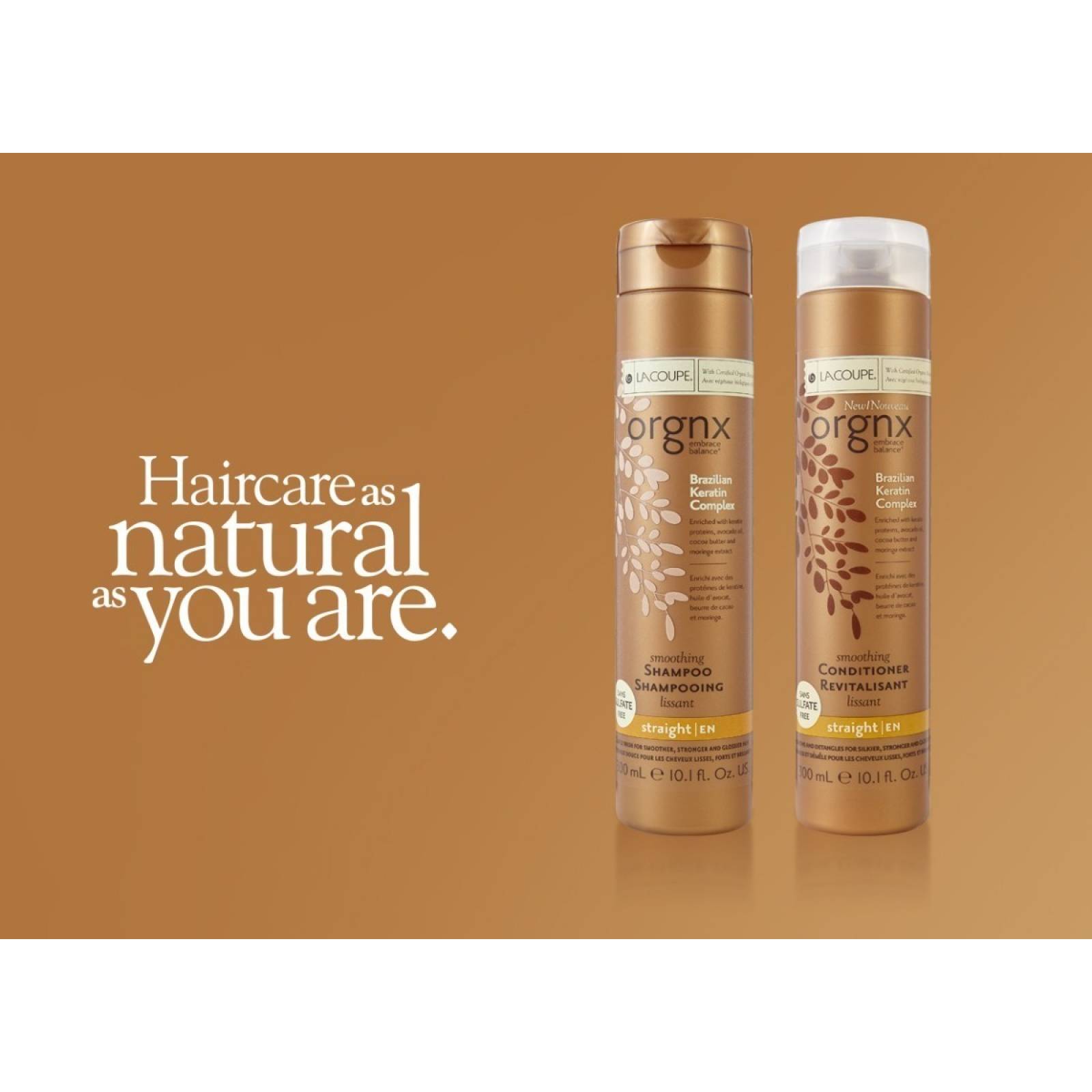 Lacoupe Orgnx Keratina Brasileña Shampoo Acond Tratamiento