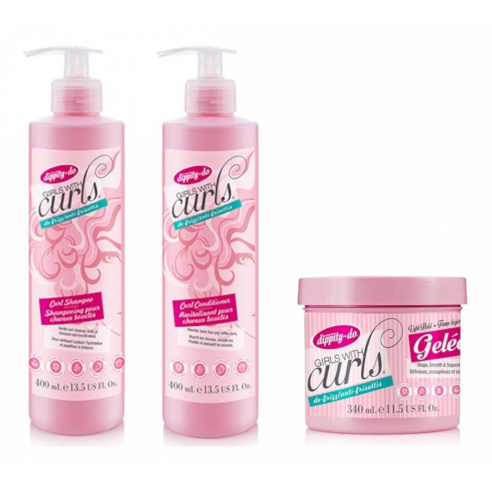 Girls With Curls Shampoo Acondicionador Y Gel Rizos Suaves