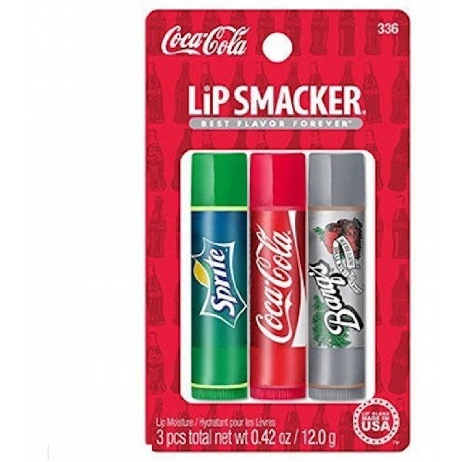 Lip Smacker Coca cola Sprite Barq's   Bálsamo Labial 3pack