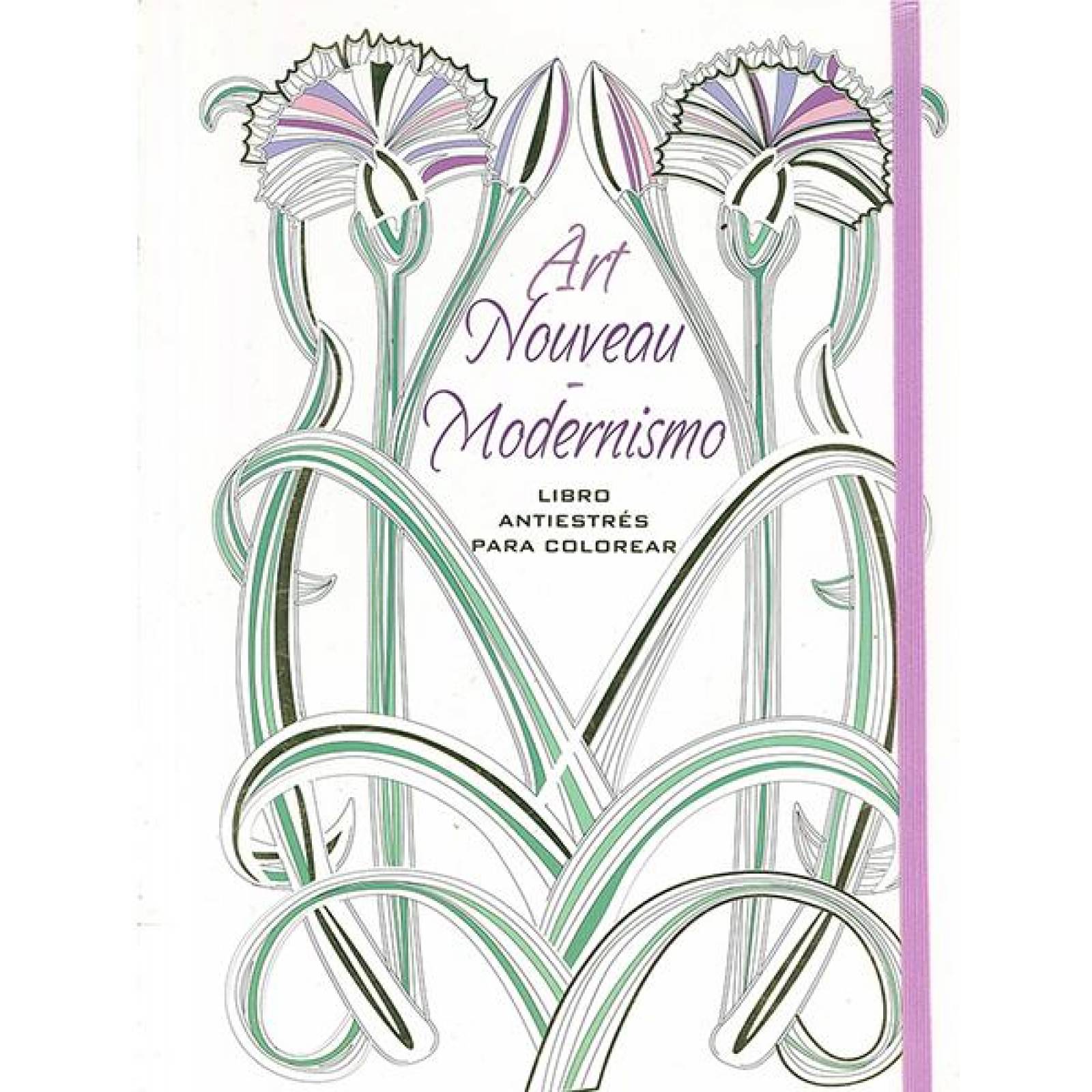 Art nouveau-modernismo libro antiestrés 