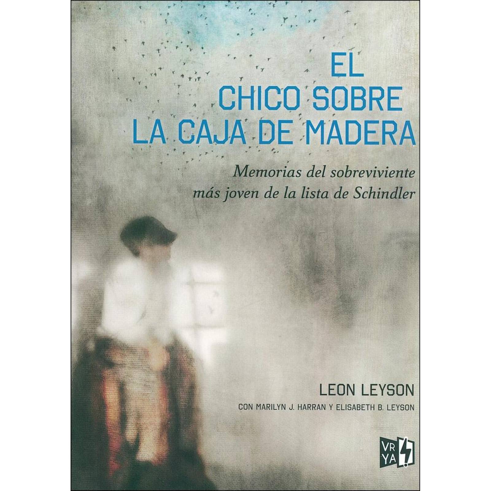 El chico sobre la caja de madera 