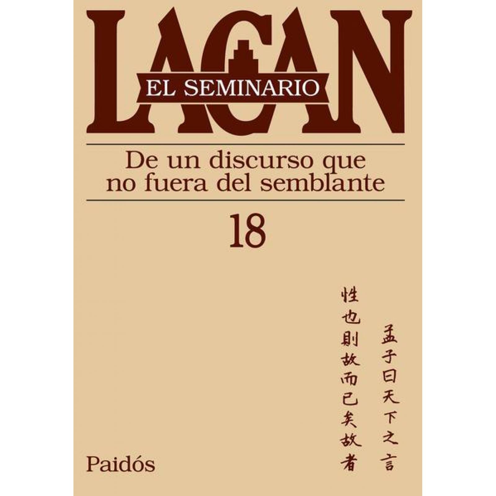 Seminario, Libro 18. Lacan, J. 