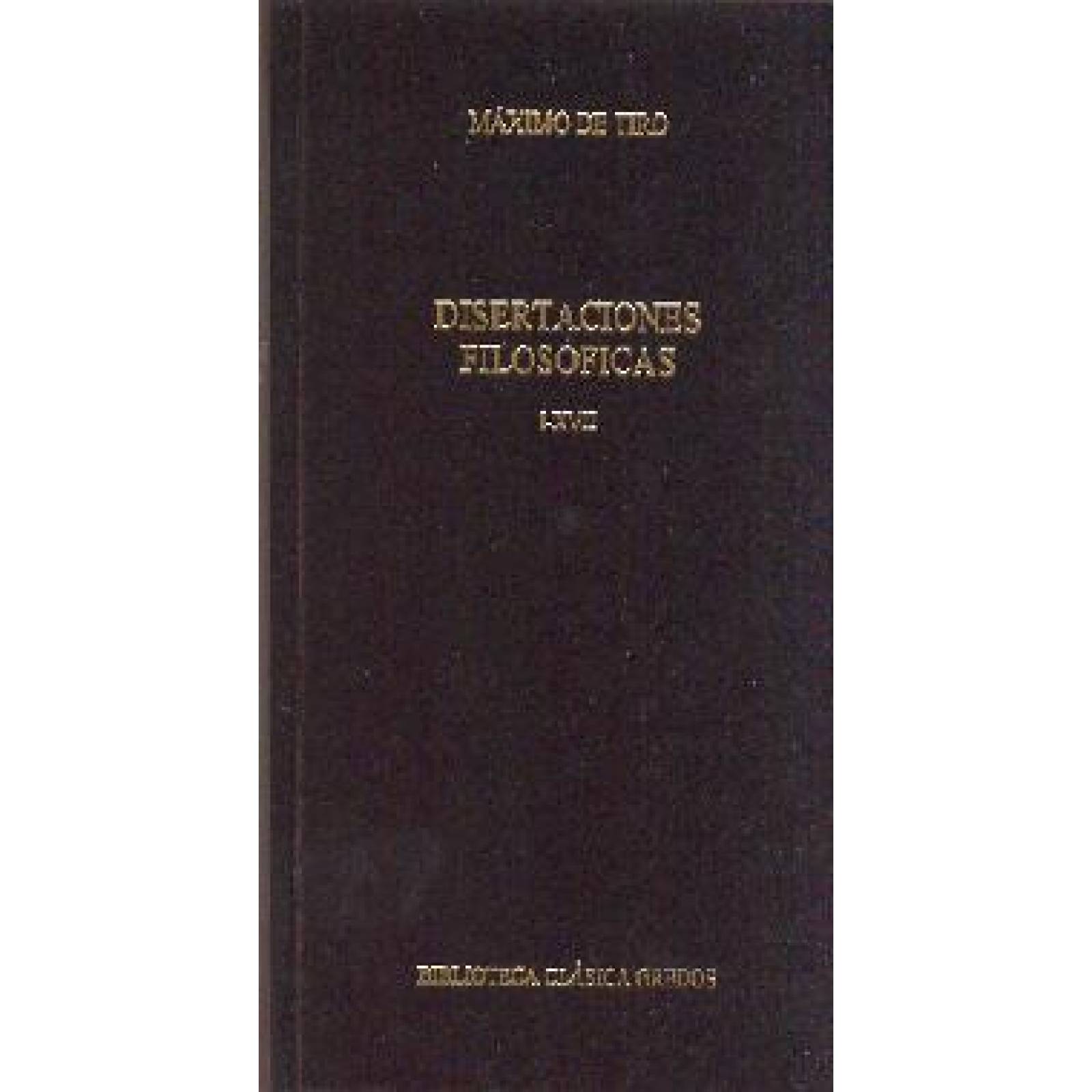 DISERTACIONES FILOSOFICAS I-XVII (B.C.G. 