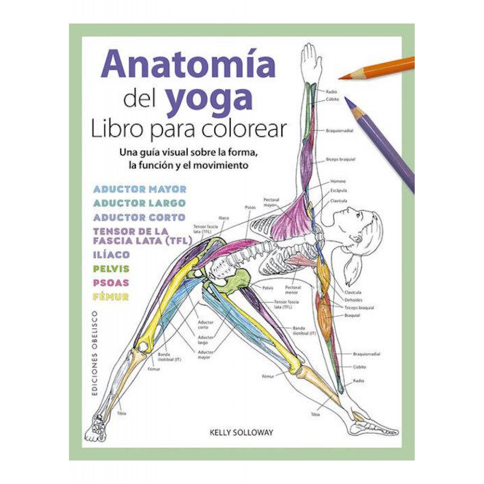 Anatomía del yoga. Libro para colorear 