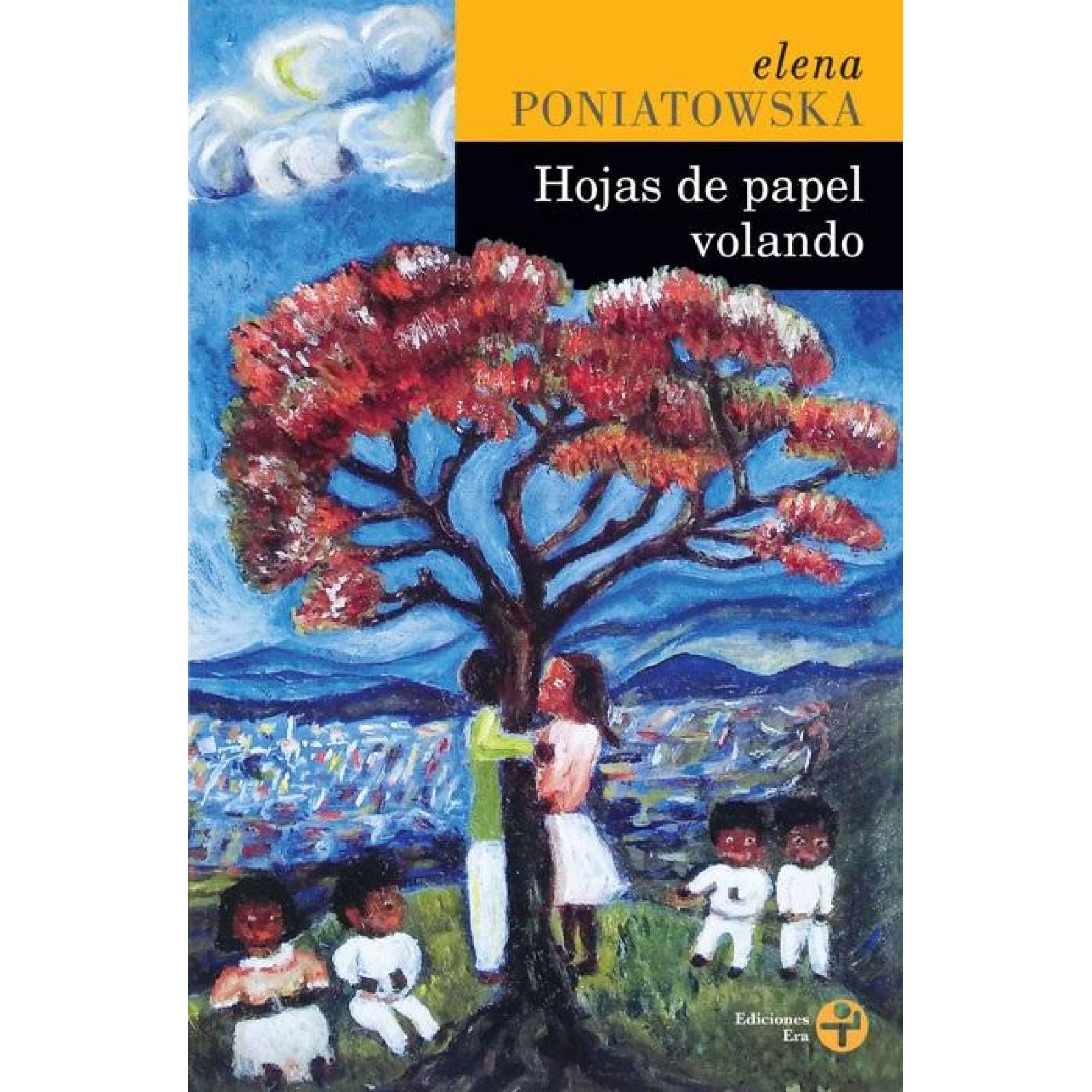 Hojas de papel volando 