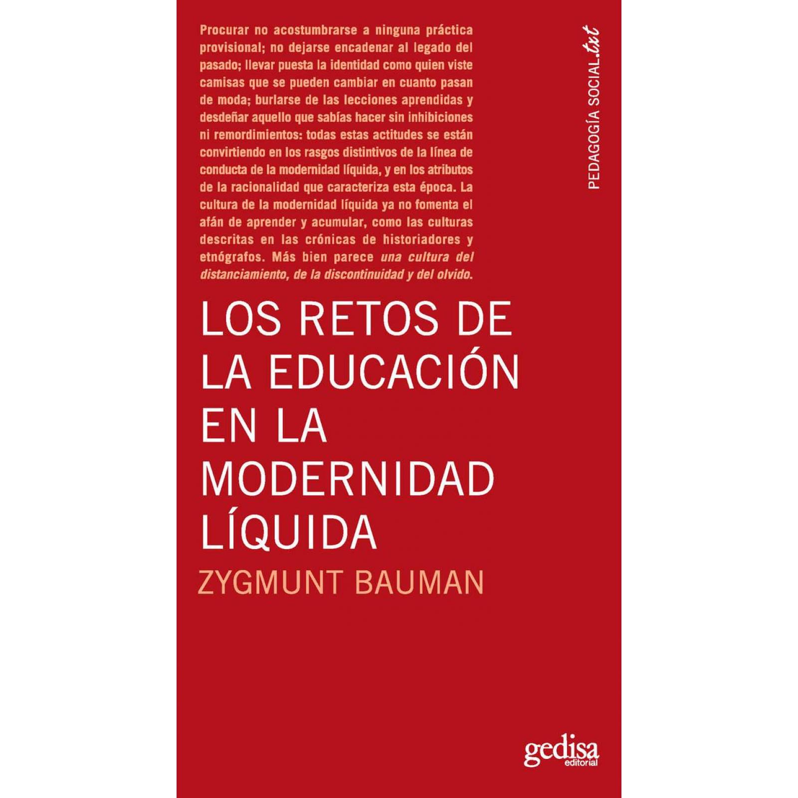 Los Retos De La Educacion En La Modernidad Liquida 