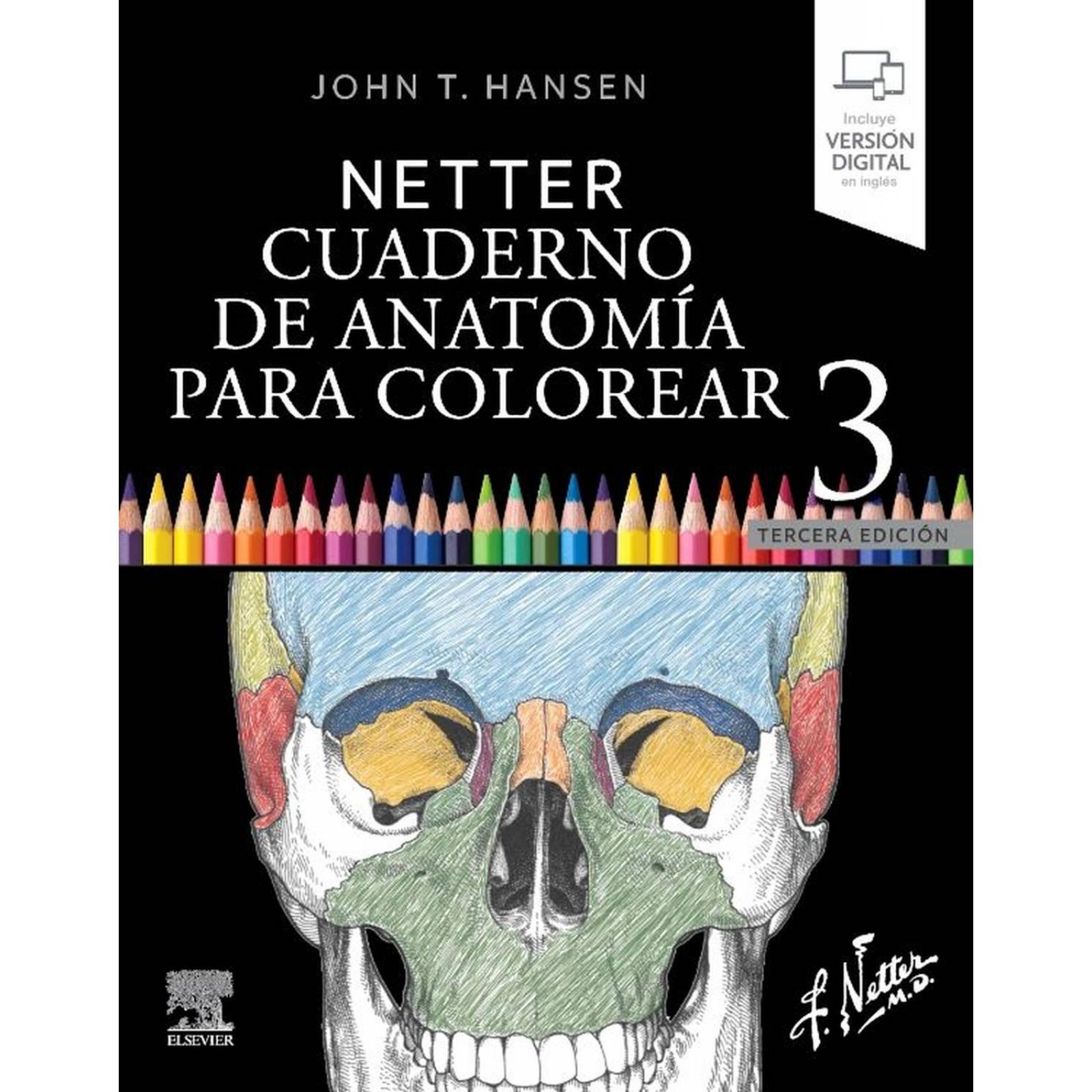 Netter cuaderno de anatomía para colorear 3ra edición 