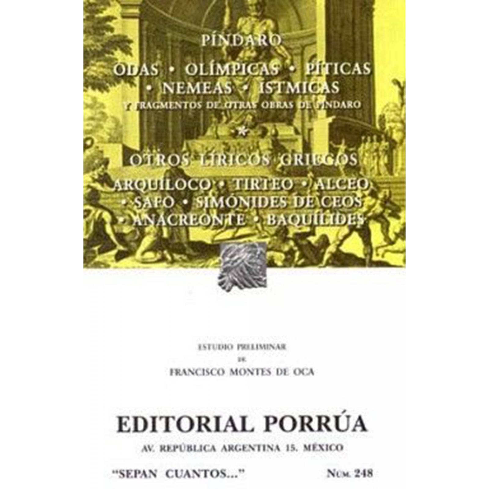 Olímpicas Píticas Nemeas Ístmicas y fragmentos de otras obras de Píndaro 