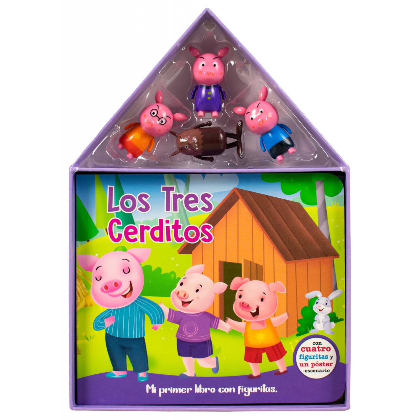 Cuento infantil mi primer libro con figuritas: Los tres cerditos 