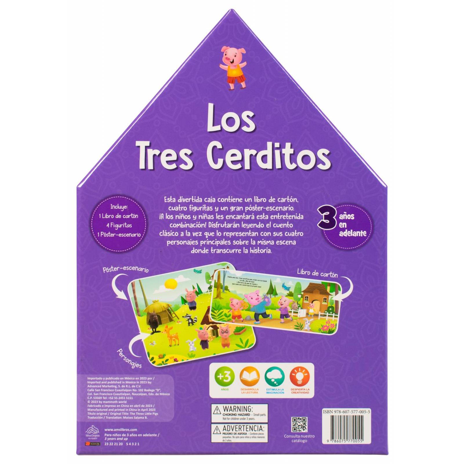 Cuento infantil mi primer libro con figuritas: Los tres cerditos 