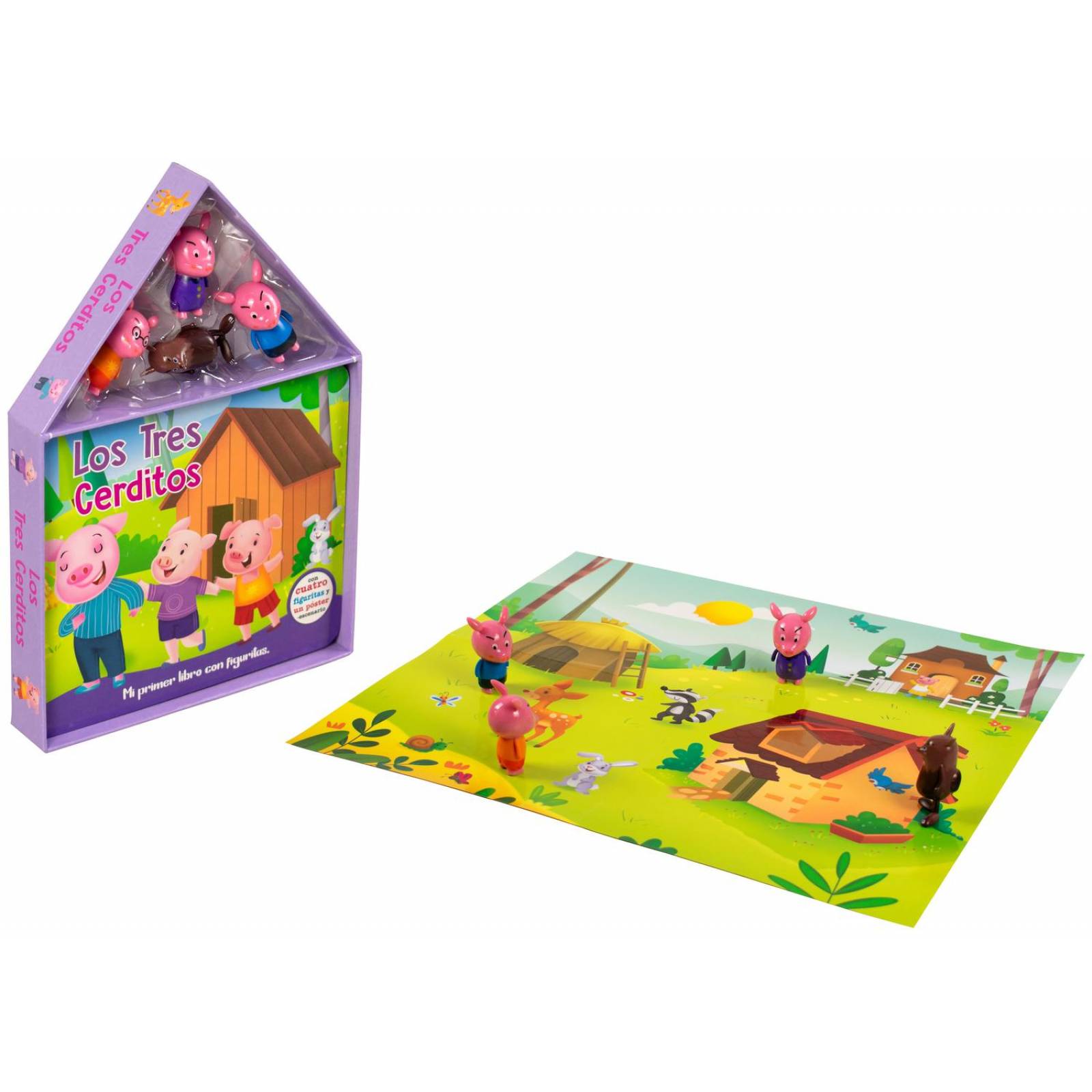 Cuento infantil mi primer libro con figuritas: Los tres cerditos 
