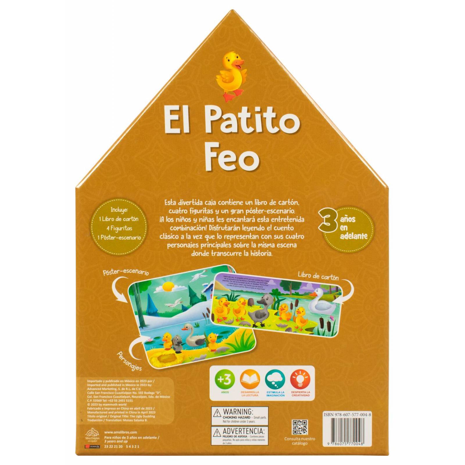 Cuento infantil mi primer libro con figuritas: El patito feo 