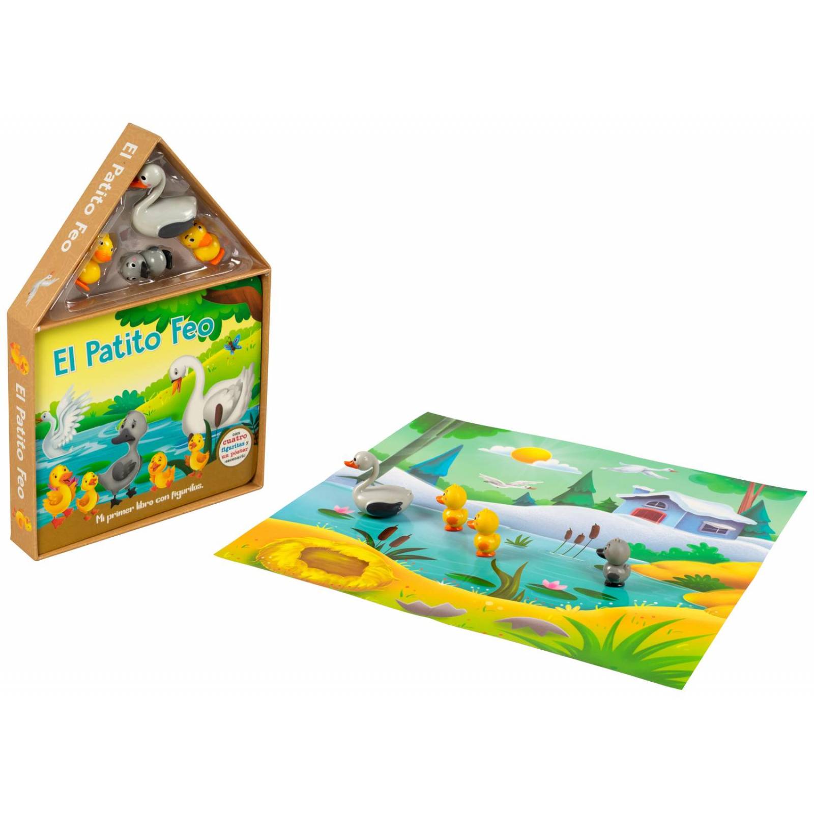 Cuento infantil mi primer libro con figuritas: El patito feo 