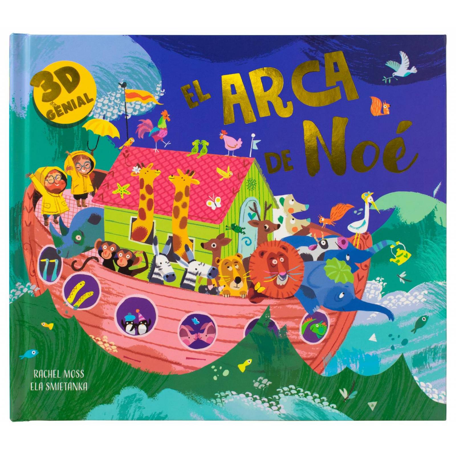 Libro infantil en 3D genial el arca de Noé 