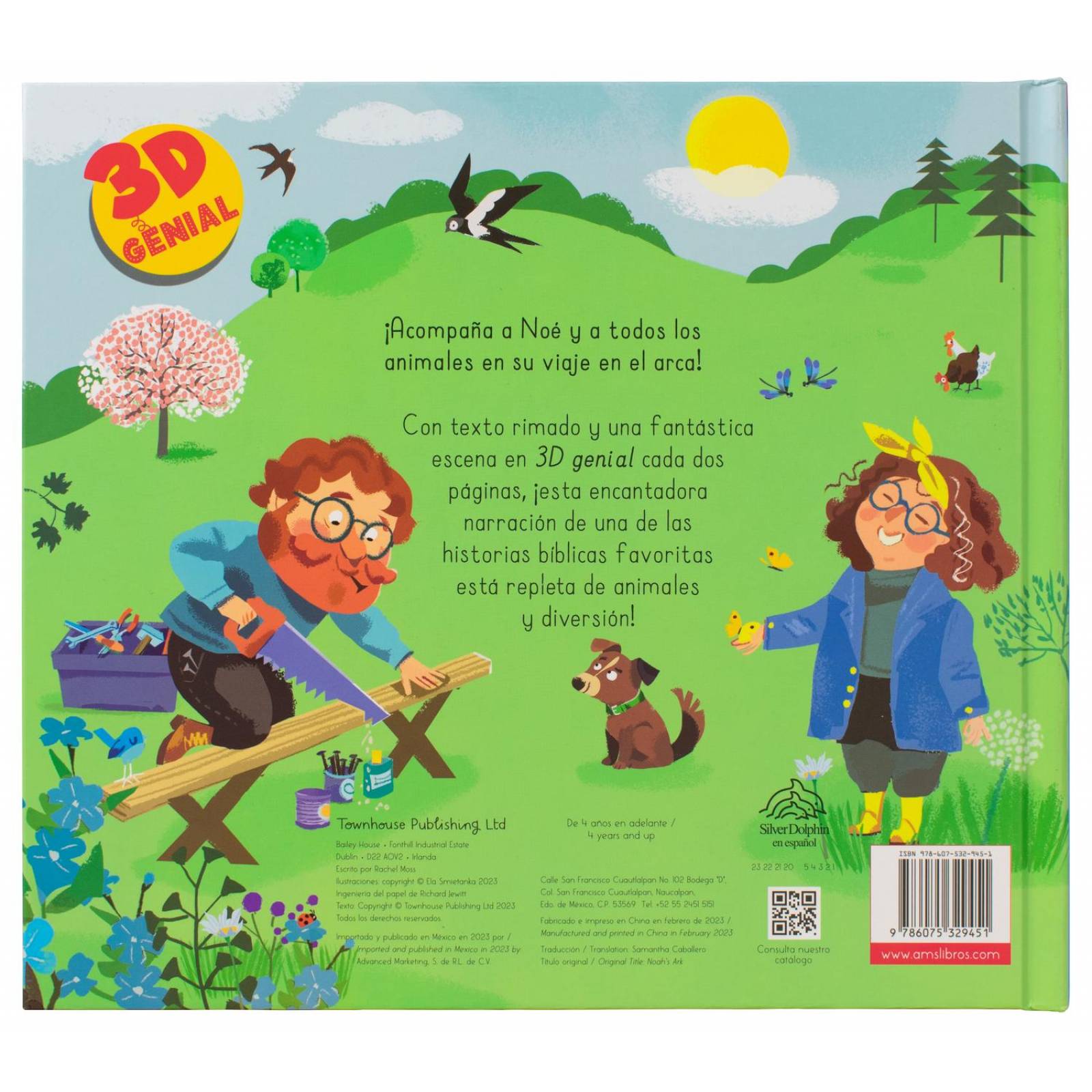 Libro infantil en 3D genial el arca de Noé 