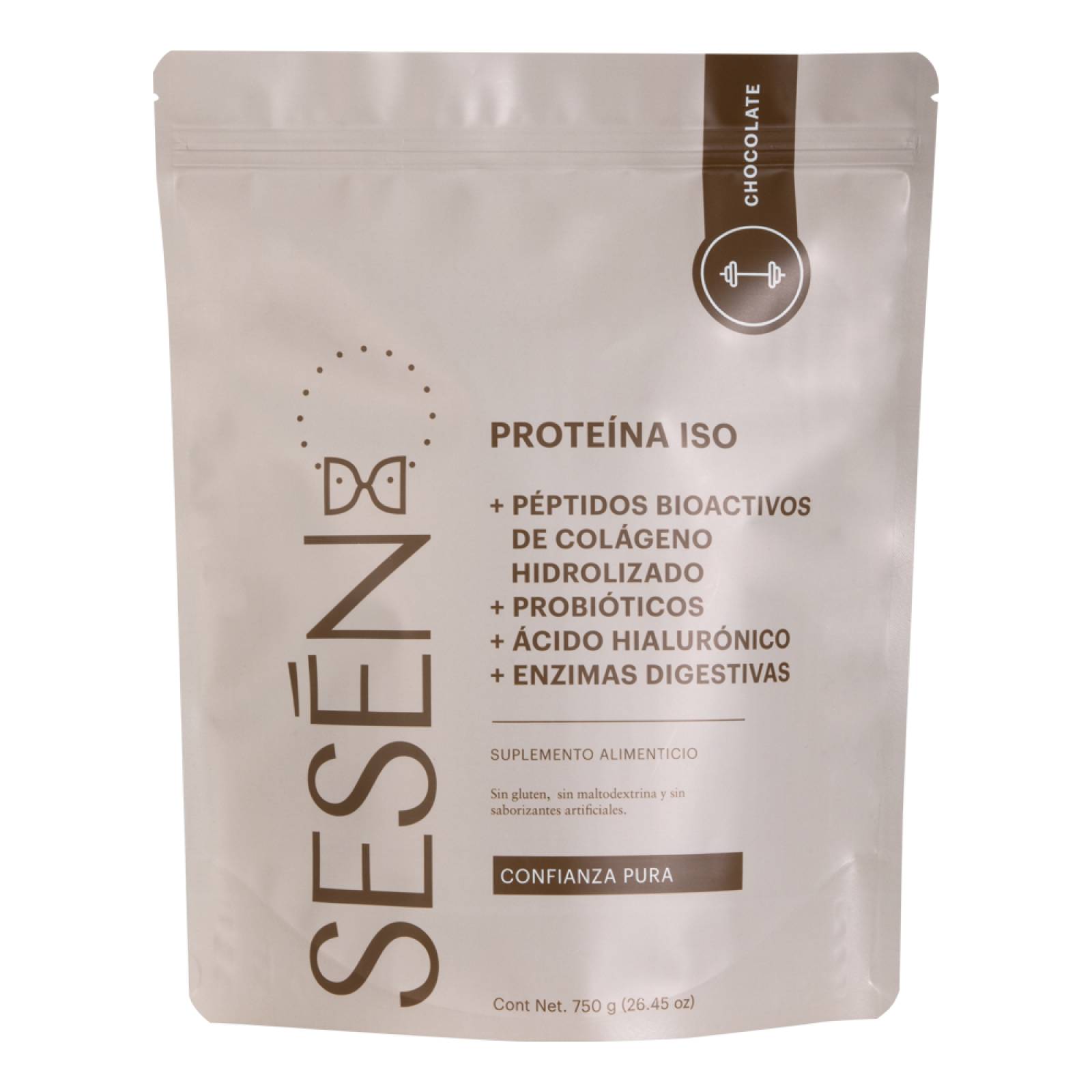 PROTEINA ISO + COLAGENO HIDROLIZADO SESEN SABOR CHOCOLATE 750 G