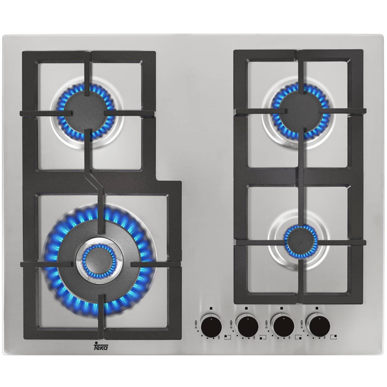 Parrilla Empotrable Gas EFX 60.1 4G AI AL DR CI 60 cm (24") Acero Inox.