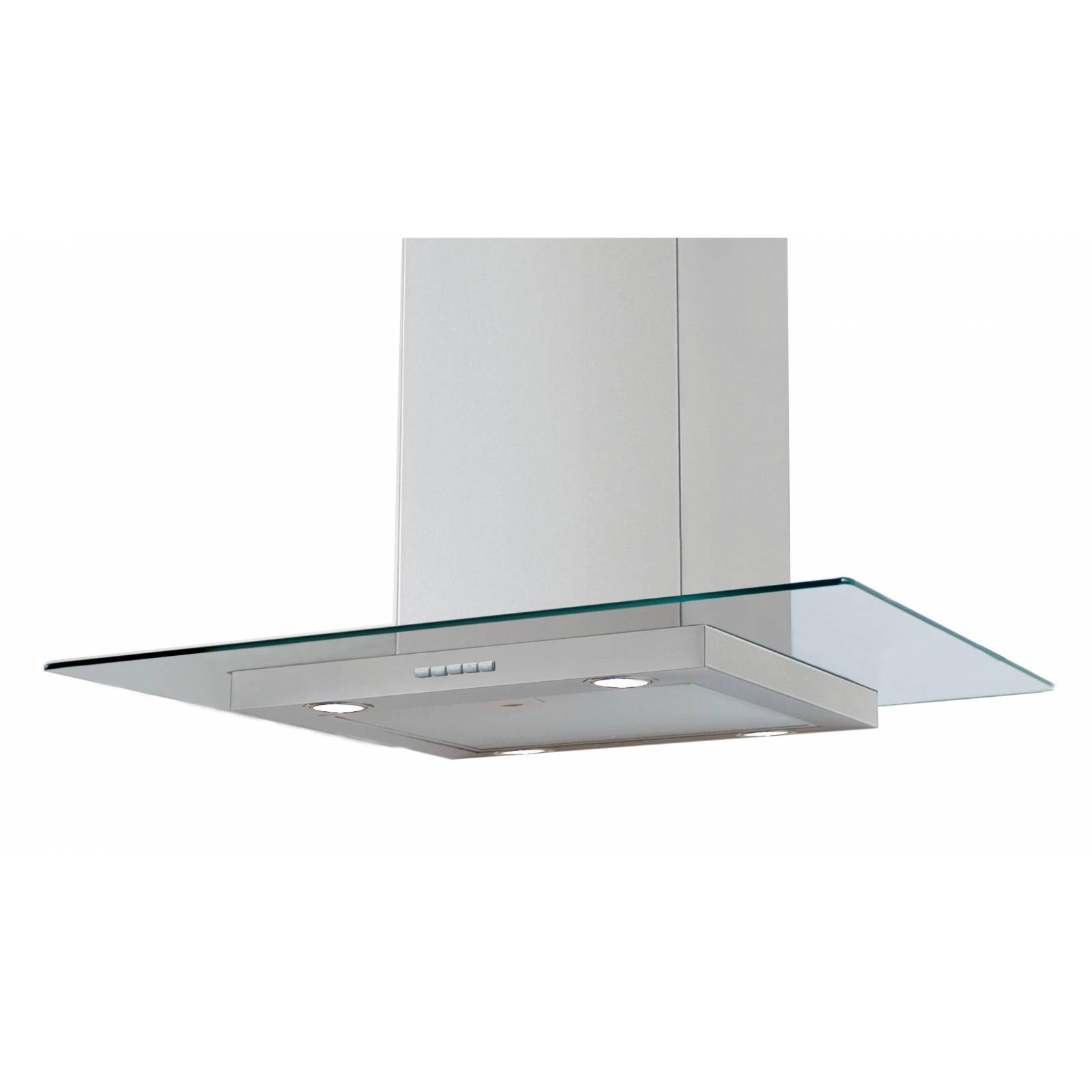 CAMPANA DE ISLA IHD ISOLA MIAMI 30 DE 76 CM (30 PULGADAS) CON FILTROS PURIFICADORES Y CRISTAL PLANO EN ACERO INOXIDABLE.