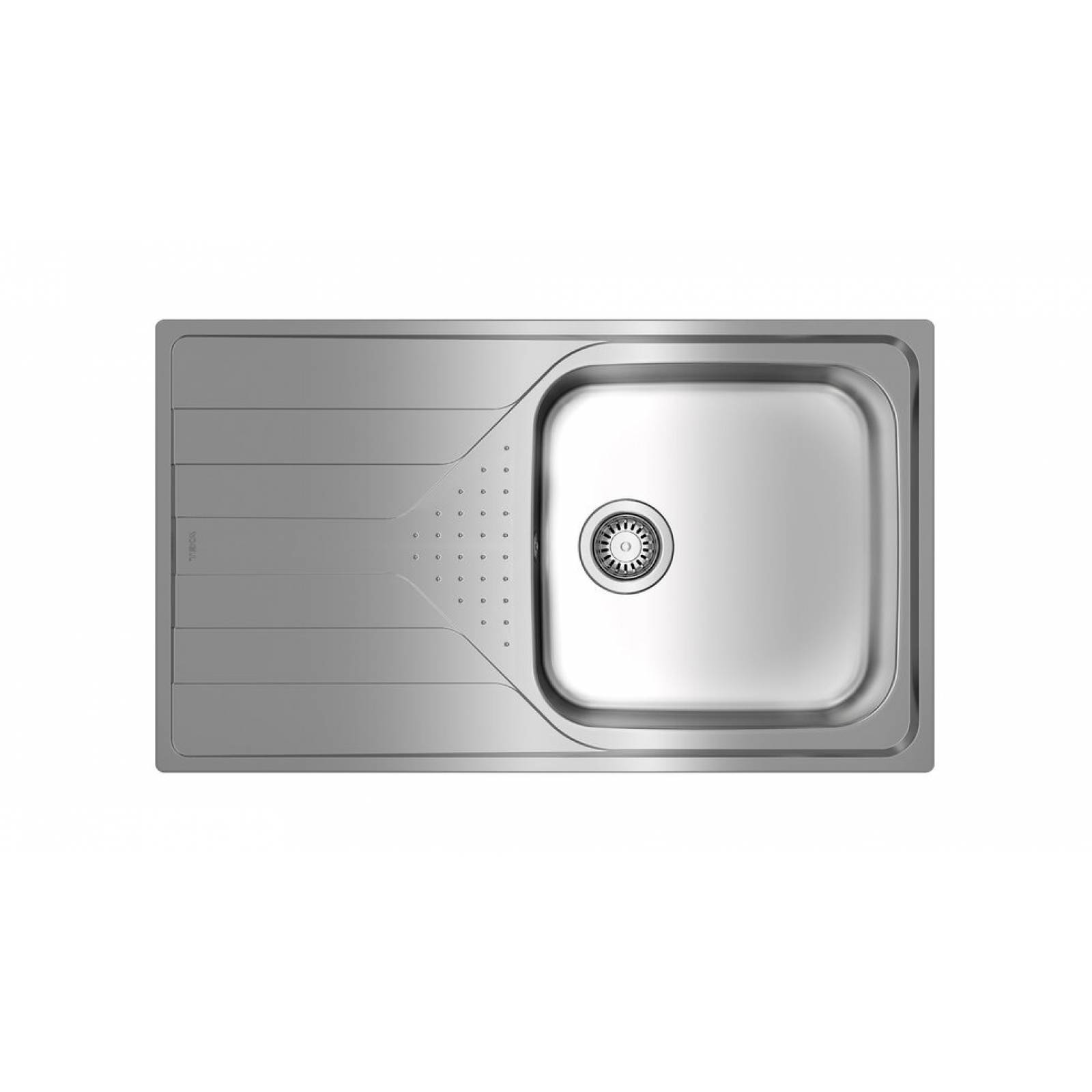 Tarja Sencilla Empotrar Acero Inoxidable Teka Universe 50 T-XP 1B 1D PLUS Una Tina 40 cm Esc. Der..