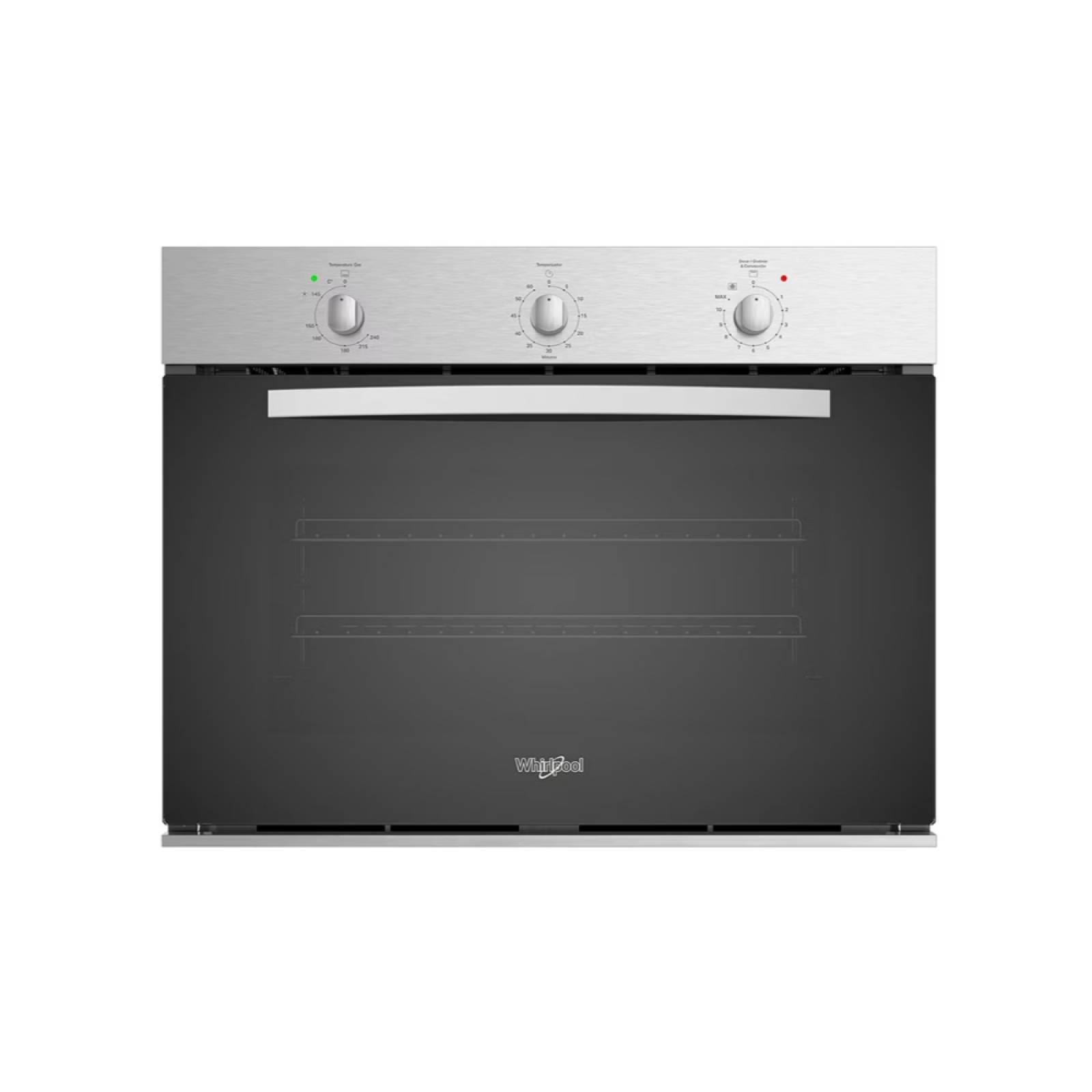 Horno Gas Empotre Whirlpool WOA300S 76 cm (30") Acero Inox Antihuella y Negro.