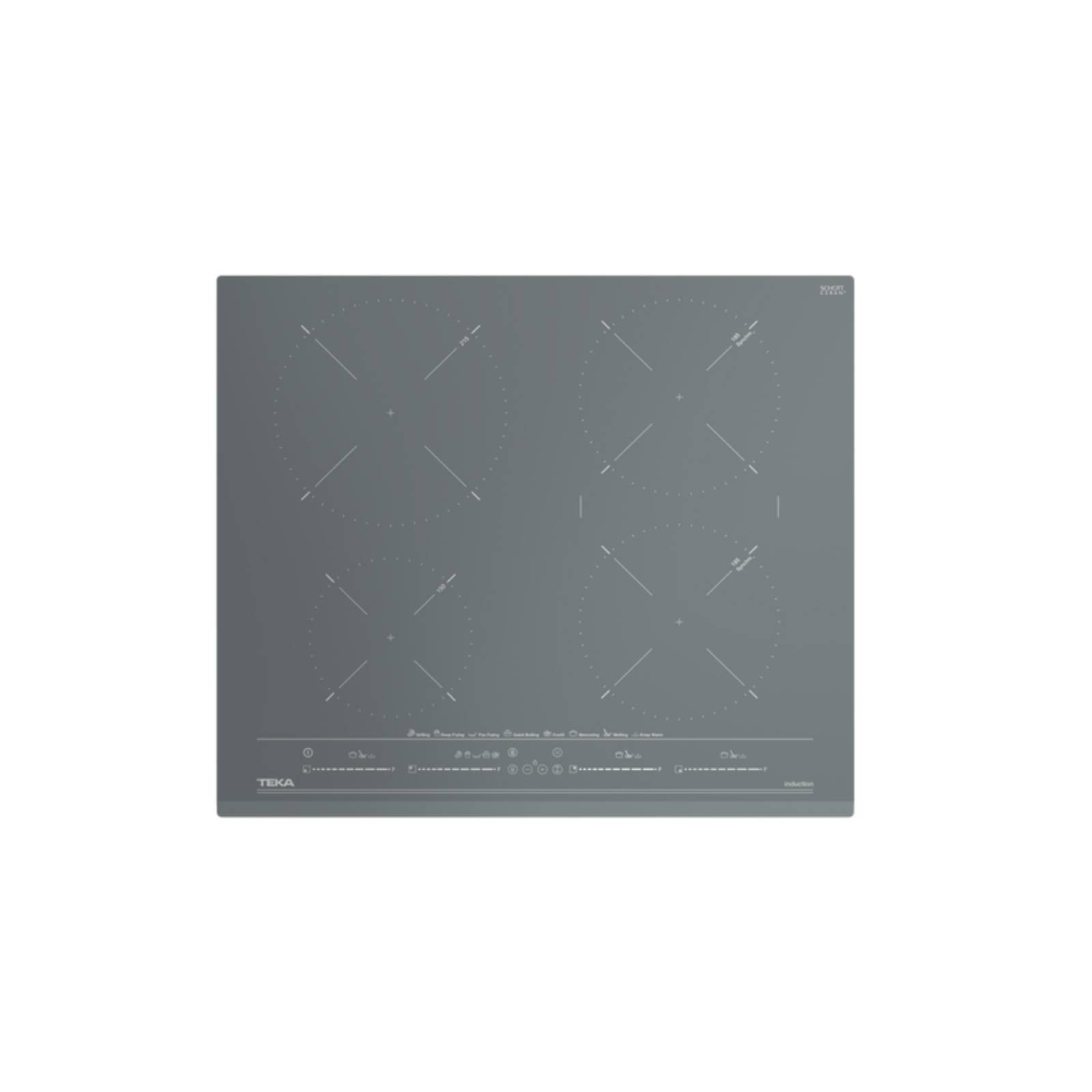 Parrilla de Inducción Empotrable Teka IZC 64630 MST ST con 4 Quemadores Touch en Vitrocerámica Gris de 60 cm