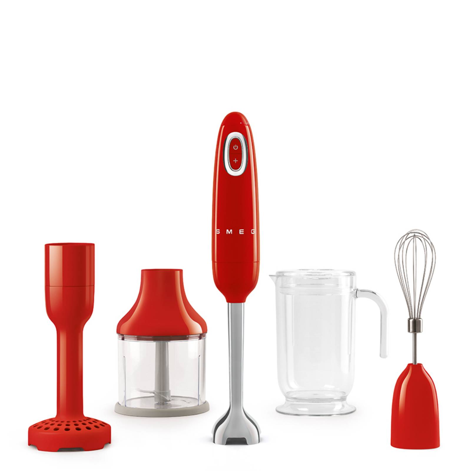 Batidora de Mano Smeg HBF02RDUS Color Rojo con Vaso Graduado.