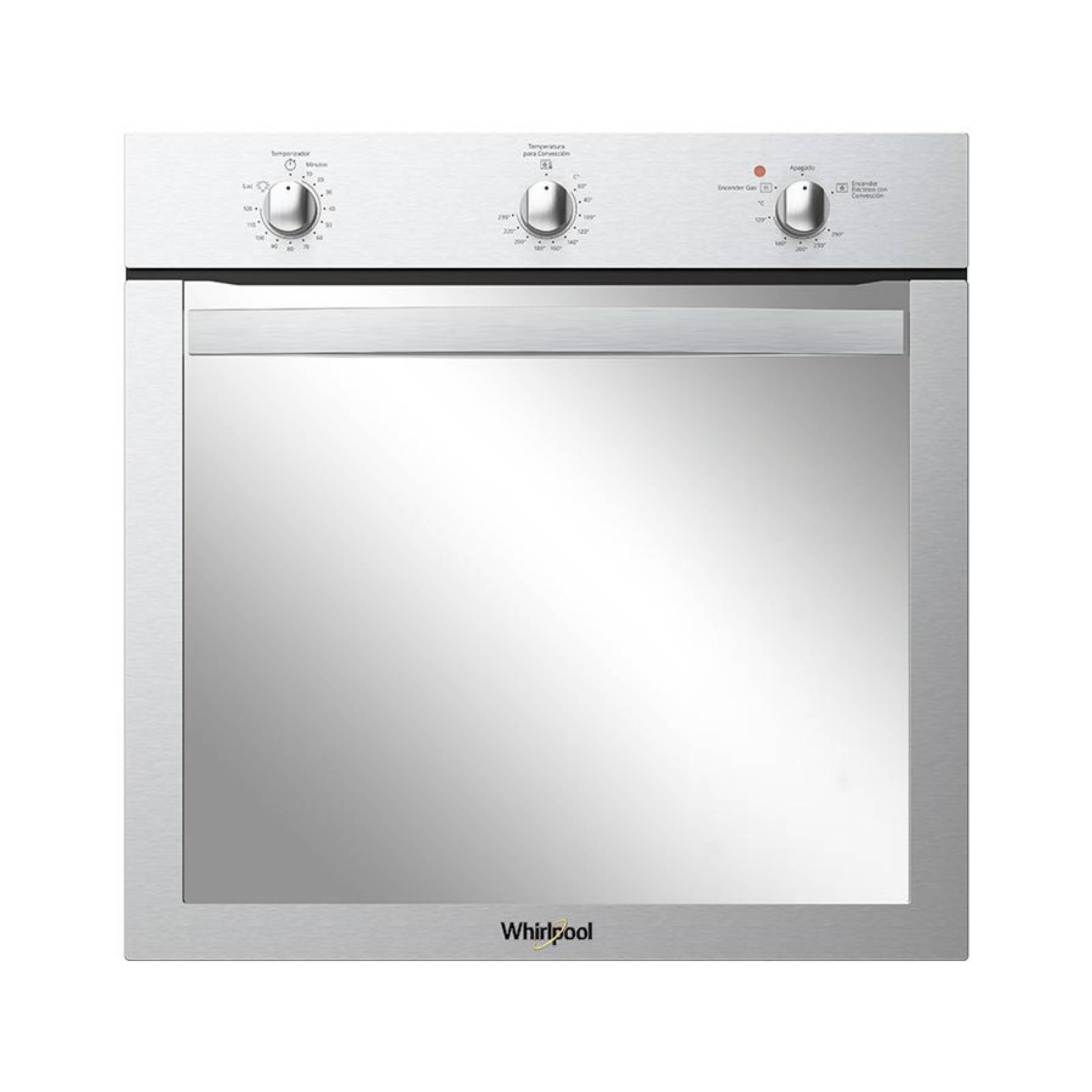 Horno Gas Empotrable Whirlpool WOA120S 60 Cms En Acero Inoxidable.