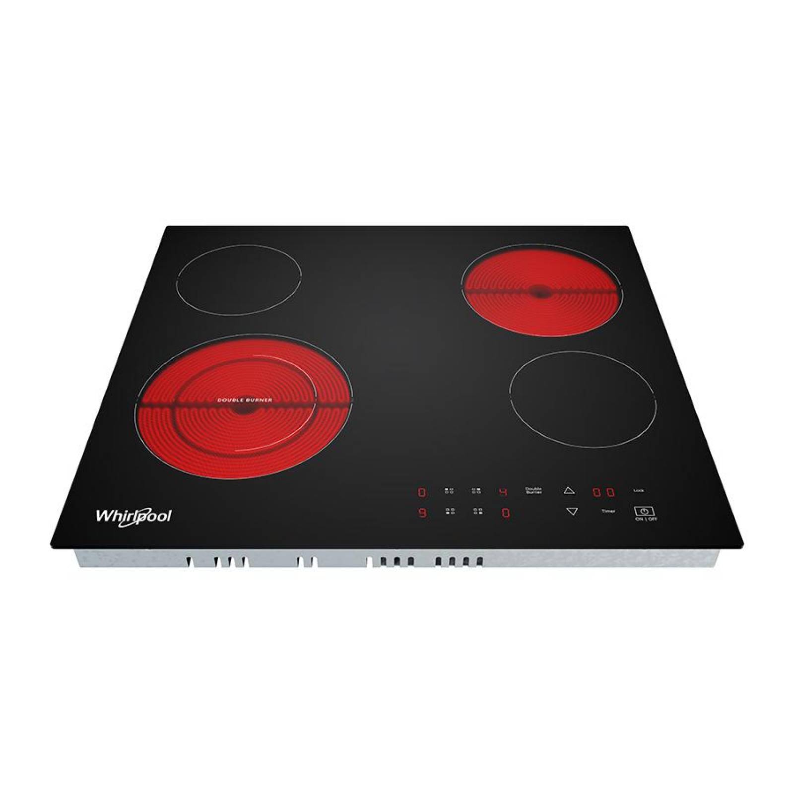 Parrilla Empotrable de Cocina Whirlpool Electrica WEC5240B de 60 cms en Acero Inoxidable.