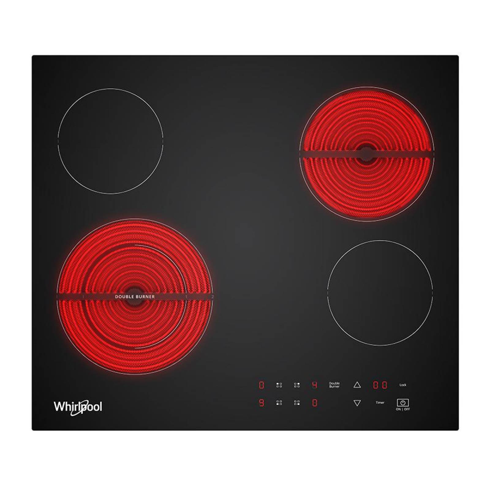 Parrilla Empotrable de Cocina Whirlpool Electrica WEC5240B de 60 cms en Acero Inoxidable.